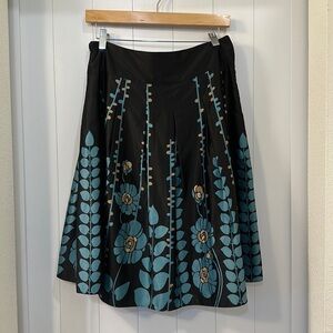 Sweet Floral Satin Feel Skirt